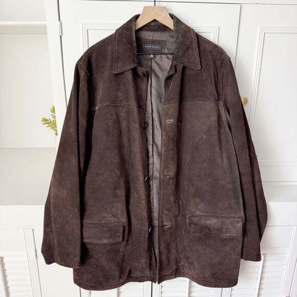 Banana Republic Other - Vintage Y2K Banana Republic Men's Chocolate Brown Suede Jacket Size M